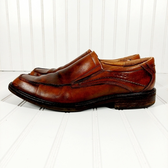 Ecco New Jersey Leather Slip On Loafers A94 - Picture 1 of 14